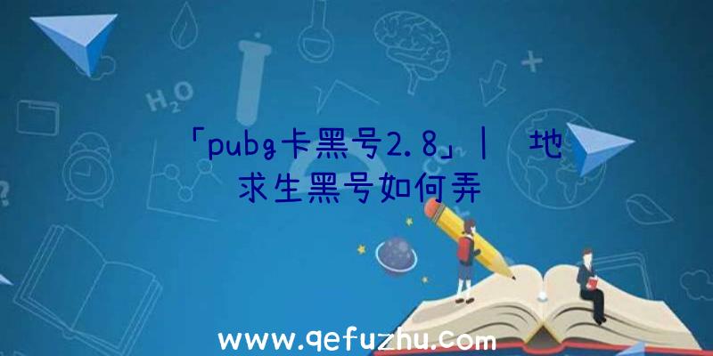 「pubg卡黑号2.8」|绝地求生黑号如何弄